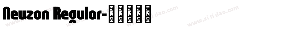 Neuzon Regular字体转换